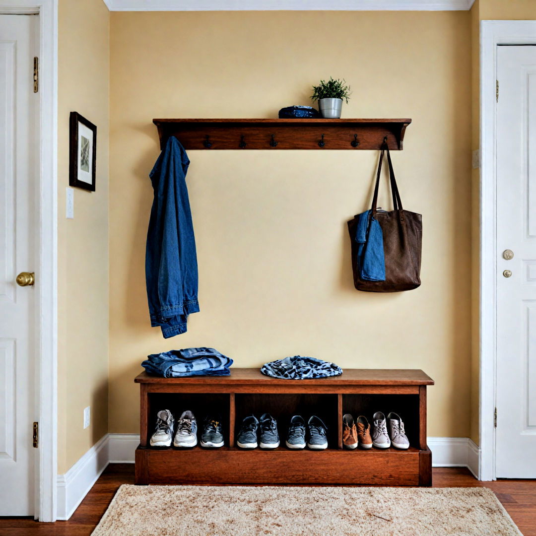 entryway bench to keep the area neat