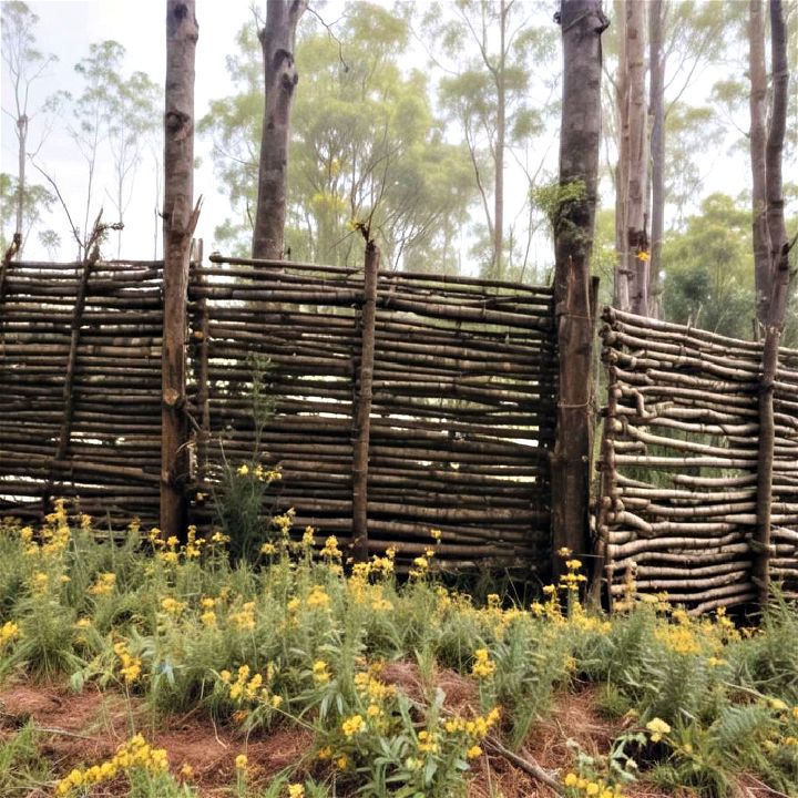 environmentally friendly wattle fence