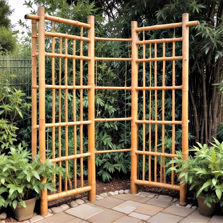 sustainable bamboo garden trellis