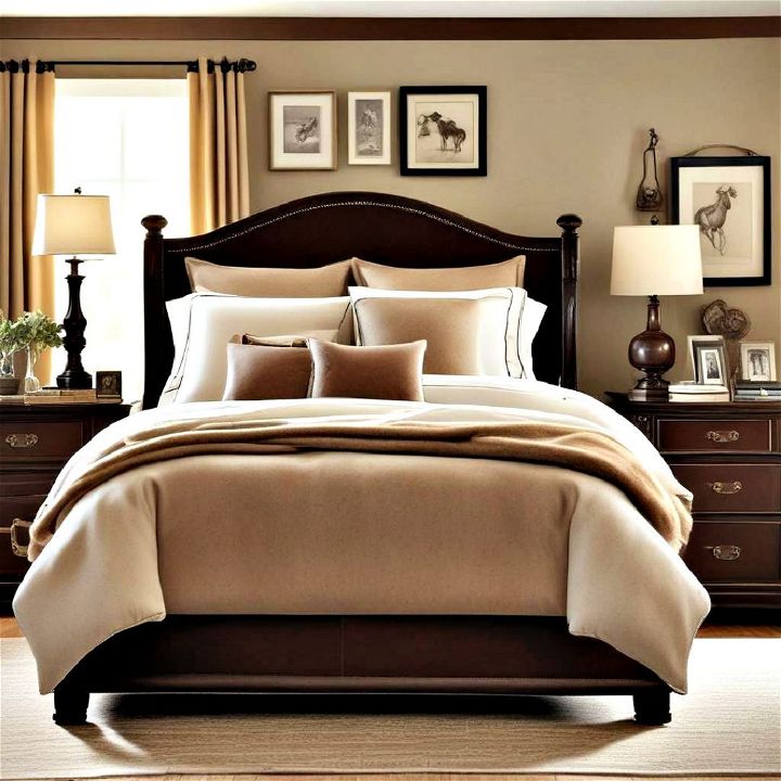 cozy equestrian inspired western bedroom