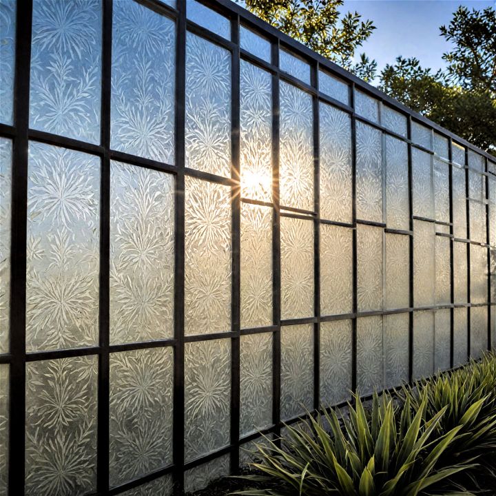 etched glass panels for adding privacy and elegance