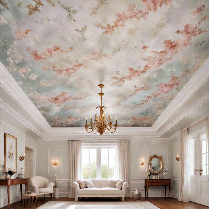 ethereal whimsy ceiling wallpaper