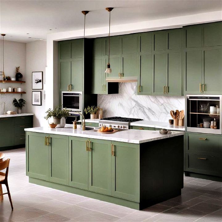 eucalyptus green luxury cabinets kitchen design