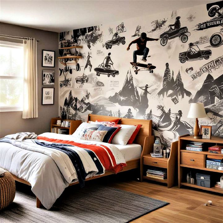 extreme sports themed room for the thrill seeker