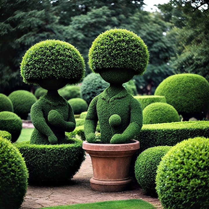 eye catching garden topiary art
