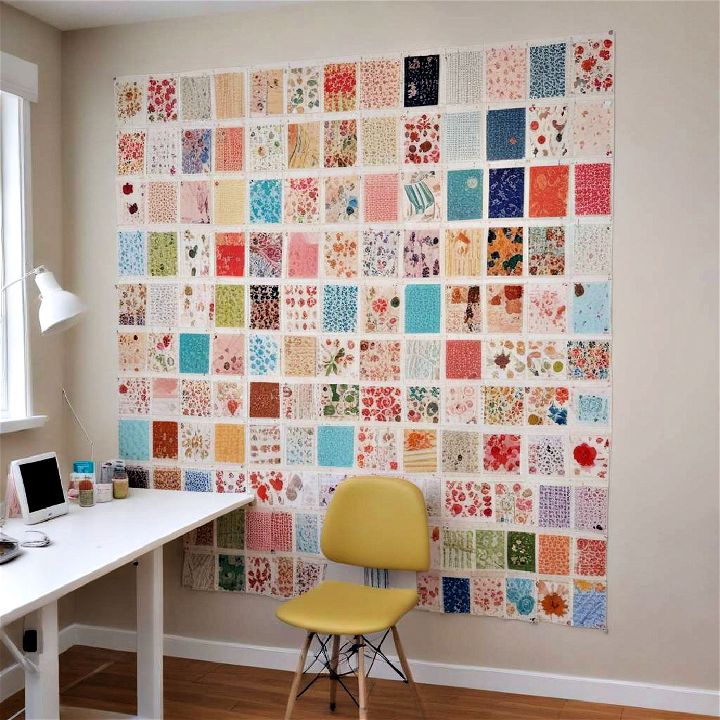 fantastic design wall for sewing room