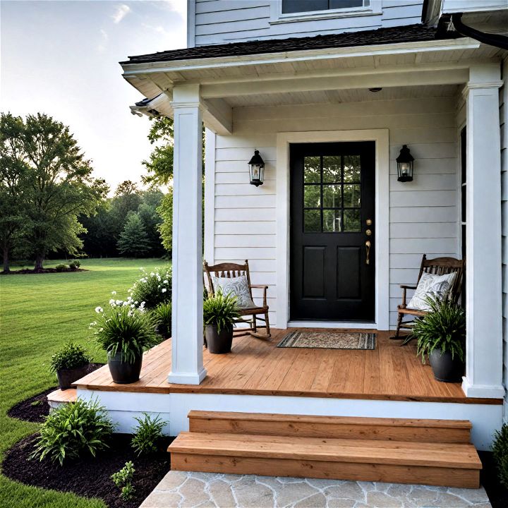 farmhouse porch with a contemporary twist