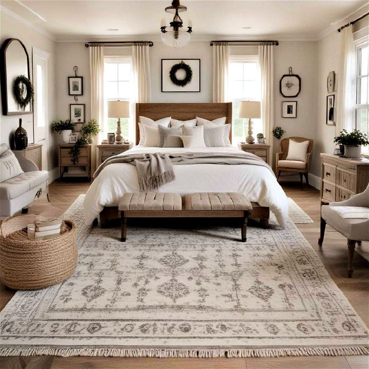 farmhouse rug for bedroom