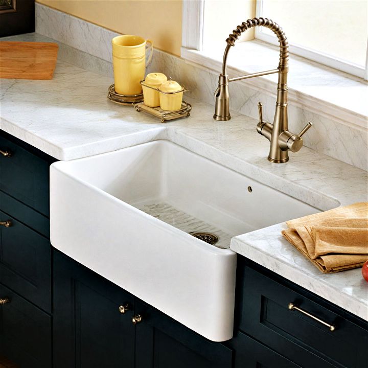 farmhouse sink to give your kitchen a cozy lived in feel