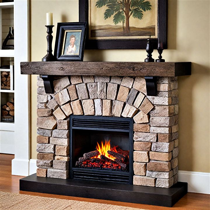 faux log fireplace heater