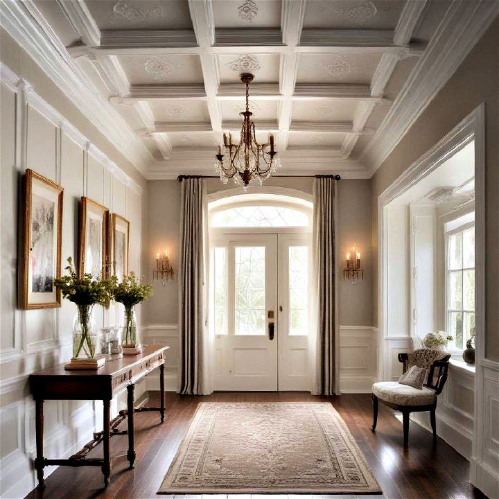 feature a dramatic ceiling design