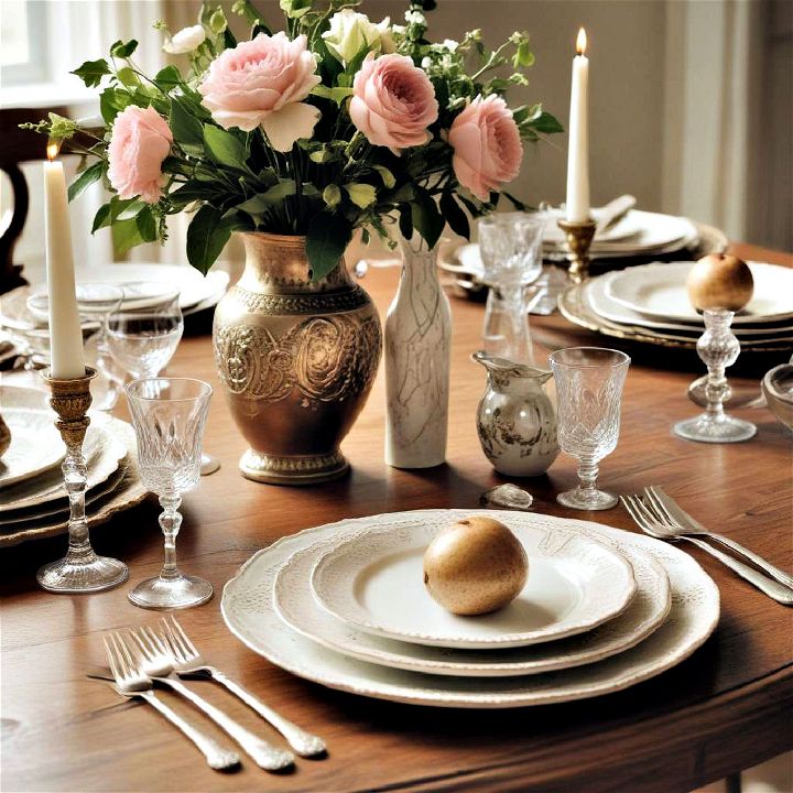 feature a family heirloom for dining table