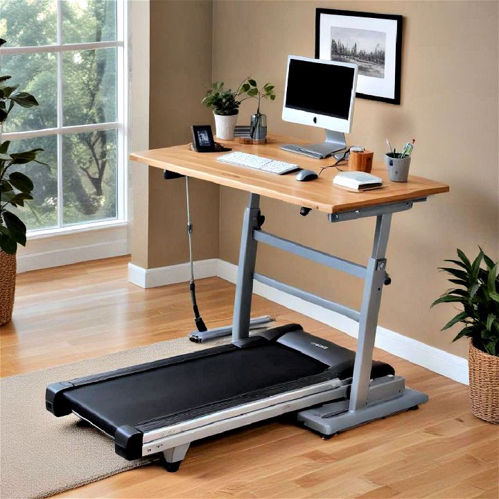 fitness with productivity through a treadmill desk
