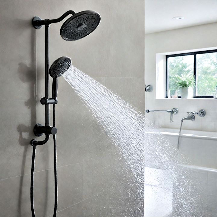 flexibile and luxurious dual showerheads