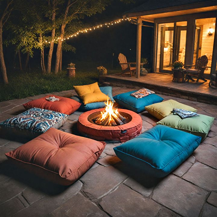 floor cushions for fire pit