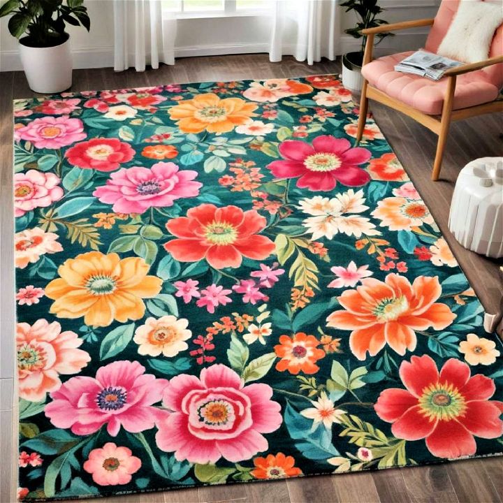 floral pattern rug idea