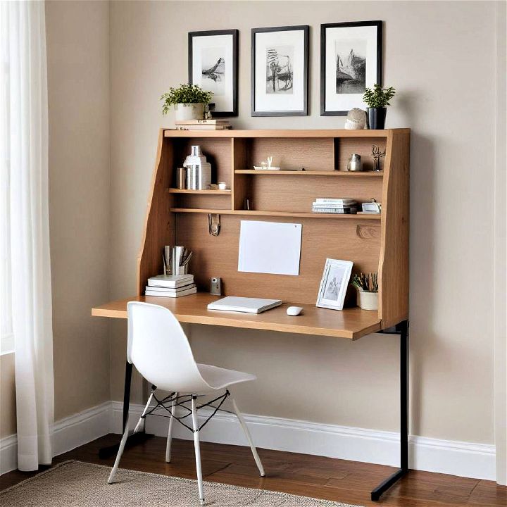 fold down desk for small guest bedroom
