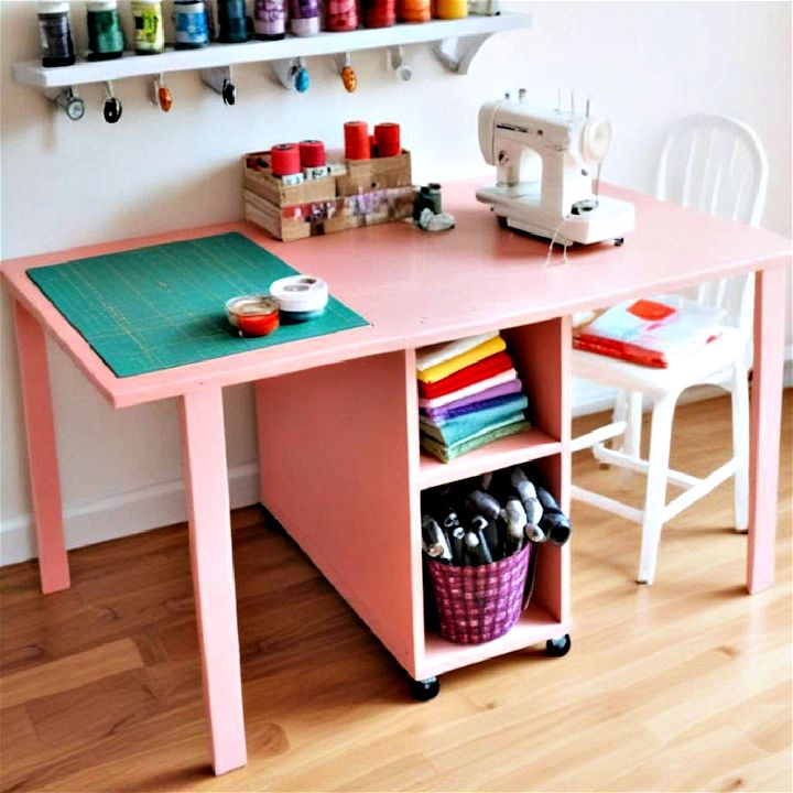 foldable sewing table for space saver