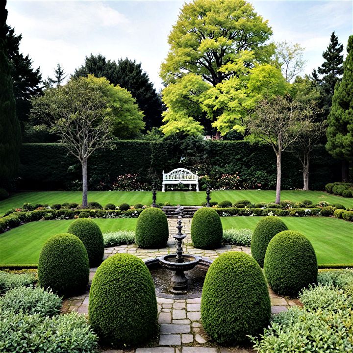 formal symmetrical elegance garden layout