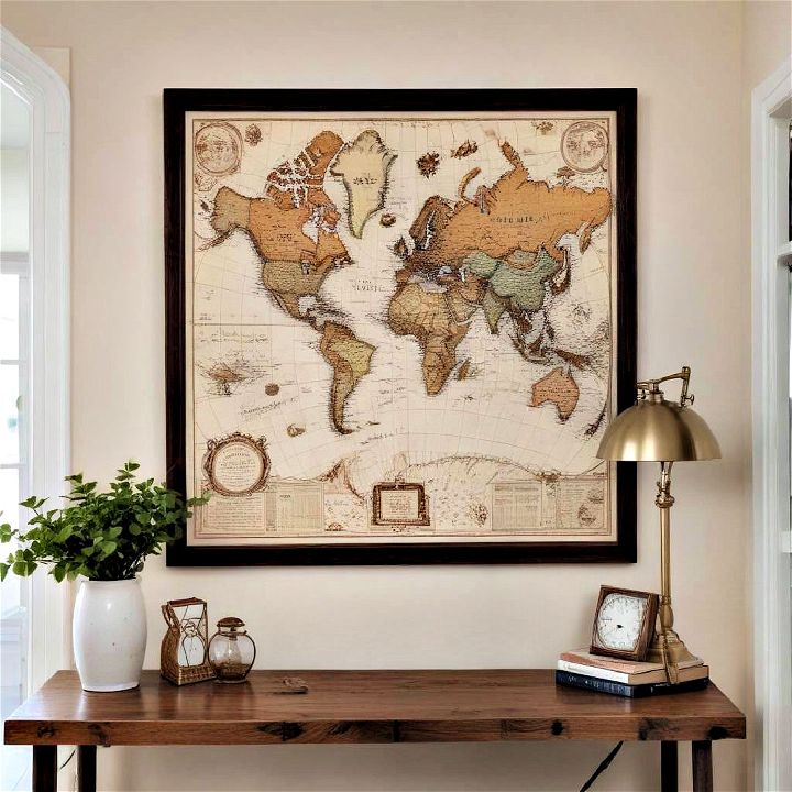 framed map for a sophisticated look