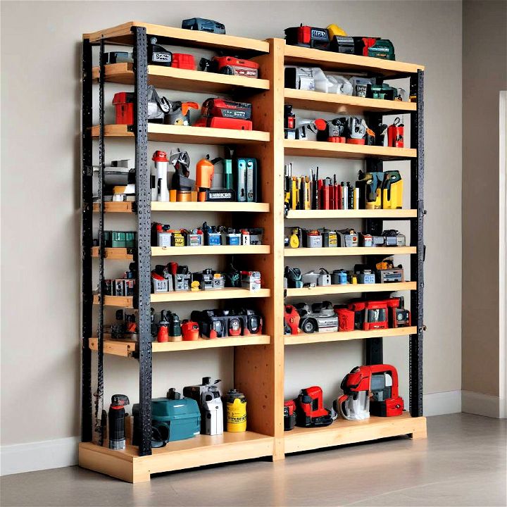 freestanding shelving units for power tools