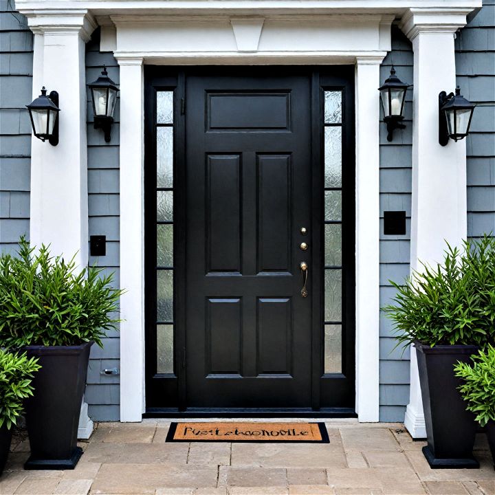 front door with a bold handle