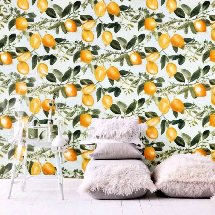 fun citrus green accent wall