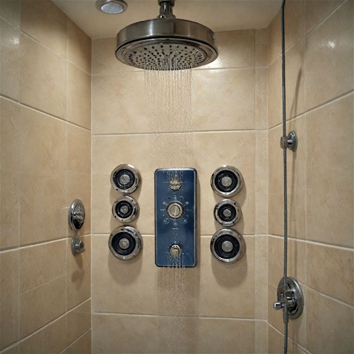 fun shower surround sound for wall in shower