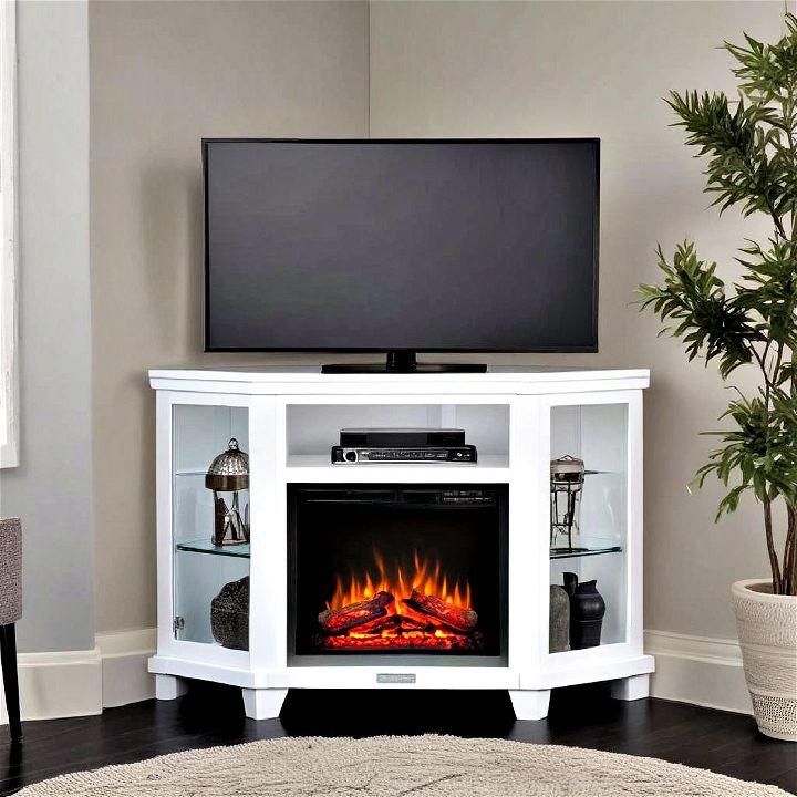 functional and ambient electric fireplace tv stand
