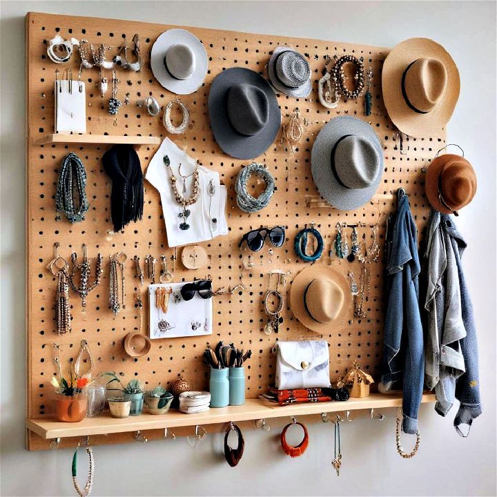 functional and stylish pegboard system