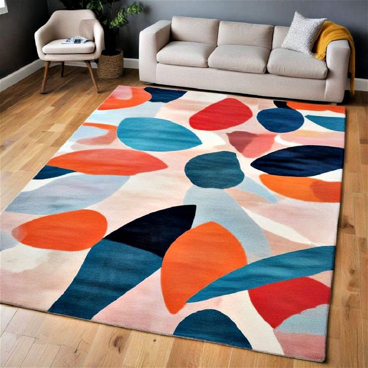 functional modern abstract rug