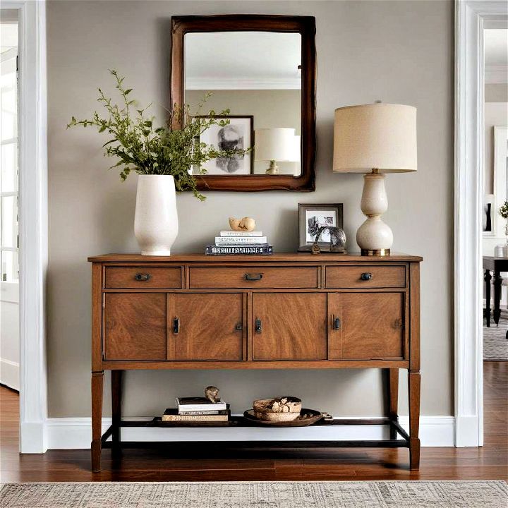 functional sideboard to showcase decorative items