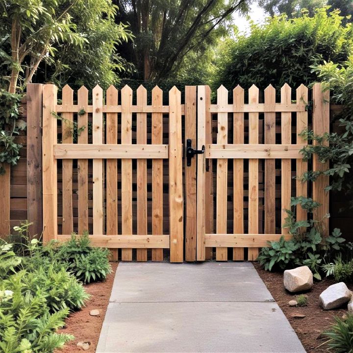 functionality and elegant pallet fence with gates