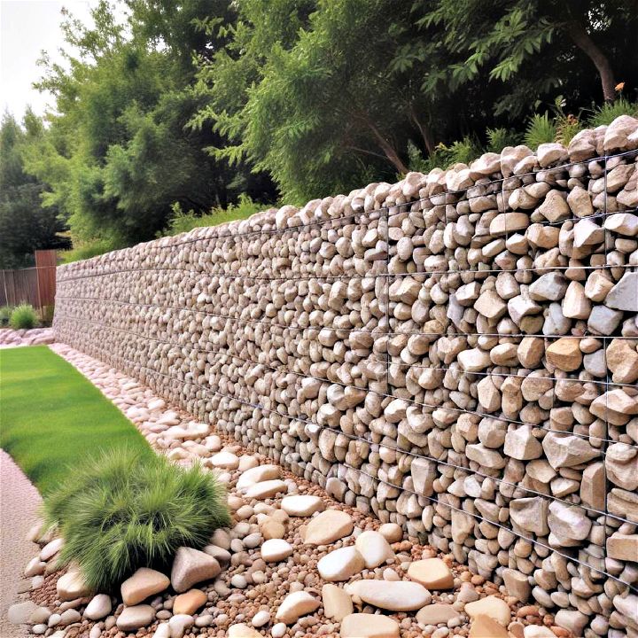 gabion retaining wall for sloped landscapes