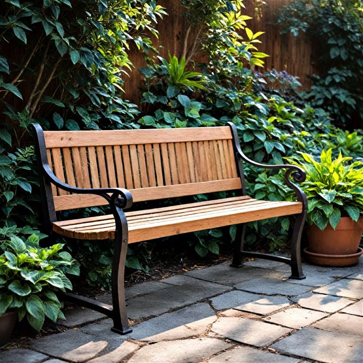 garden bench for a relaxing retreat
