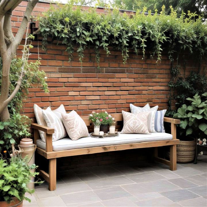 garden bench to relax and enjoy nature