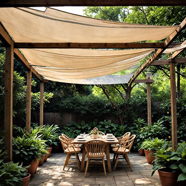 garden canopy to provide shelter and shade