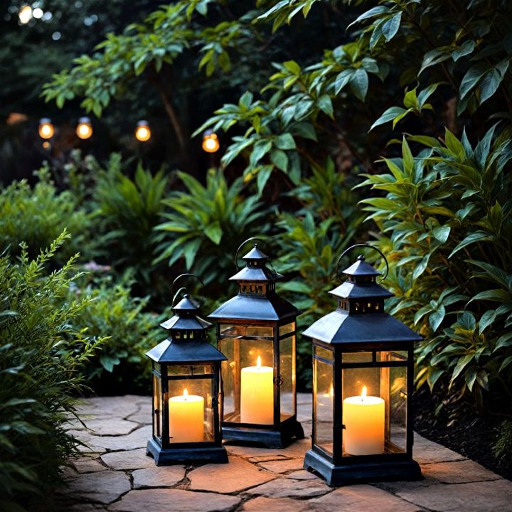 garden lanterns to enhance nighttime beauty