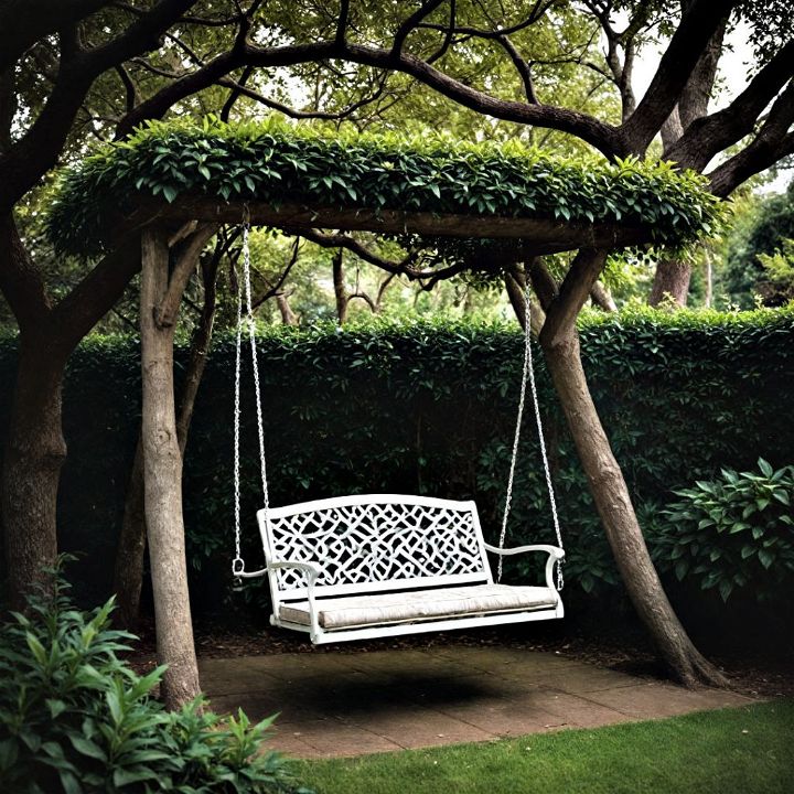 garden swing seats for relaxing