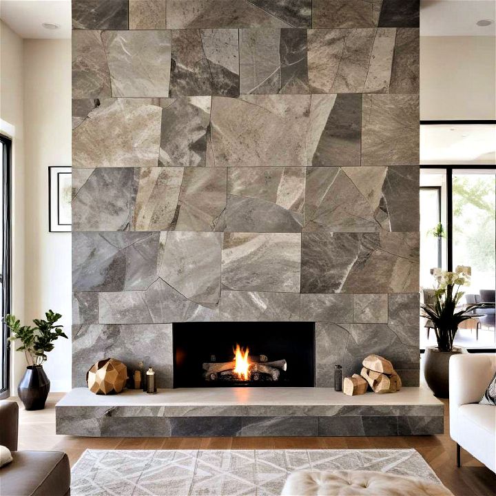 geometric marvel stone fireplac