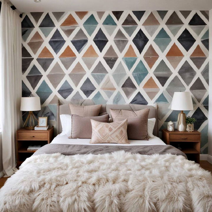 geometric patterns for bedroom wall