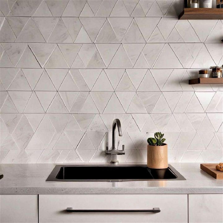 geometric patterns kitchen backsplash