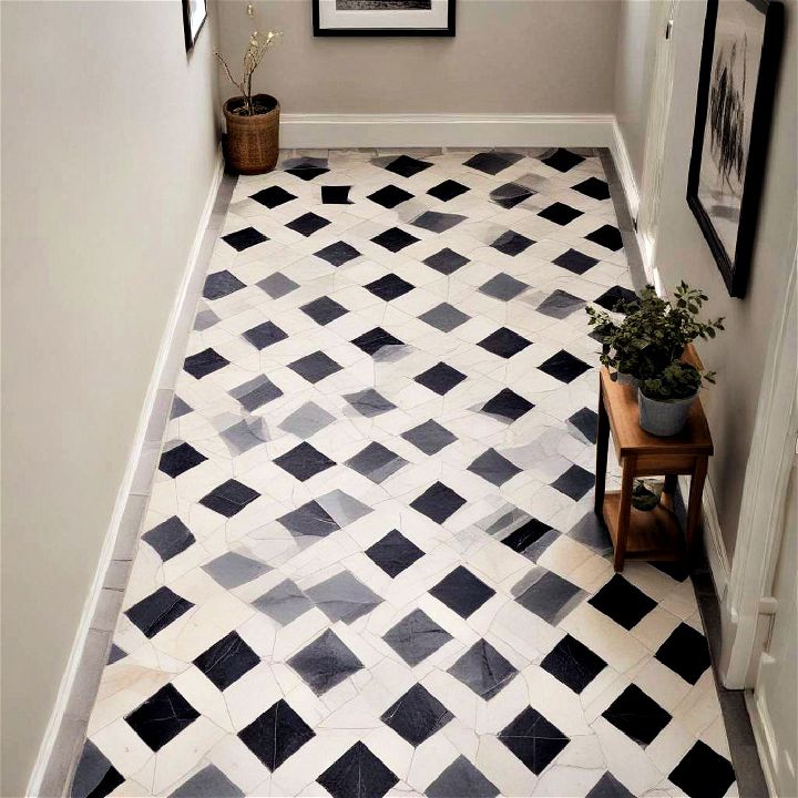 geometric tiles floor for foyer
