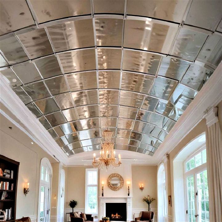 glamorous mirrored ceiling panels