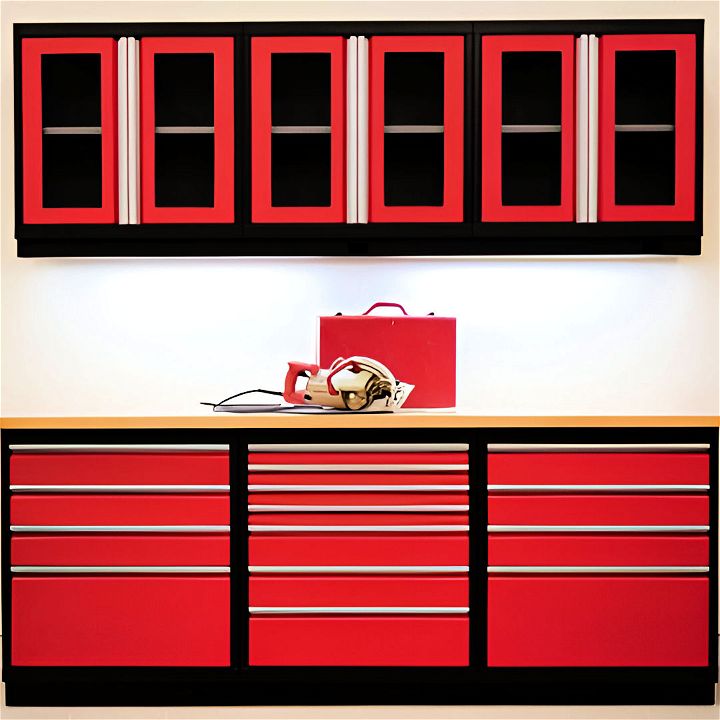 glass front cabinets for your garage