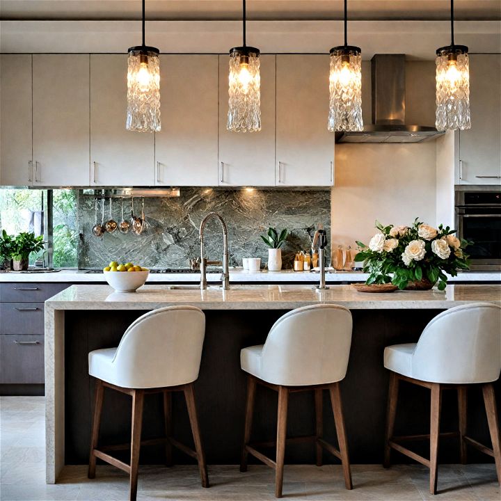 glass pendant lights for any kitchen design