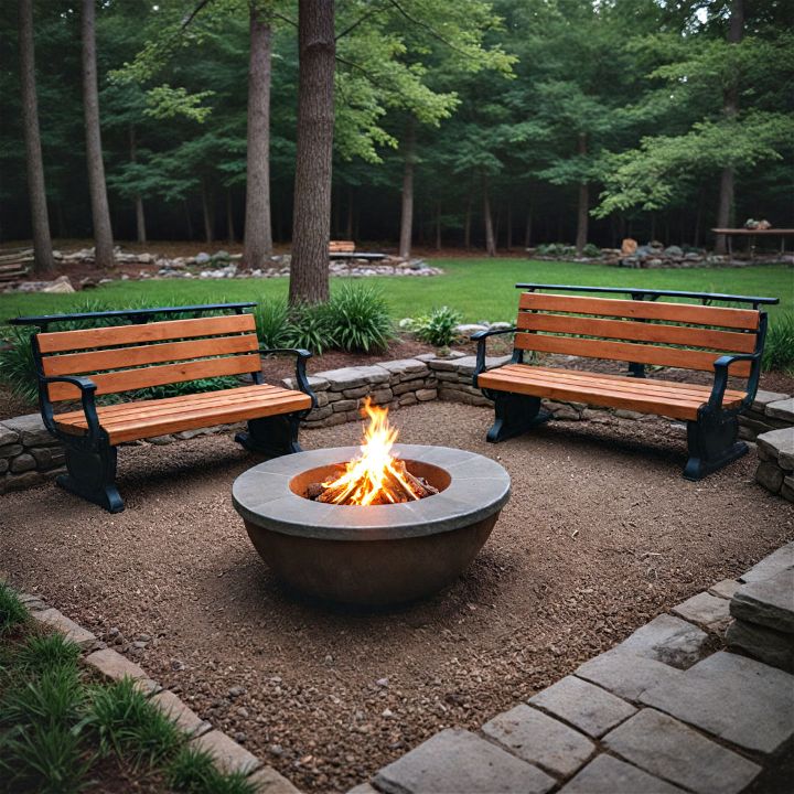 glider benches for fire pit