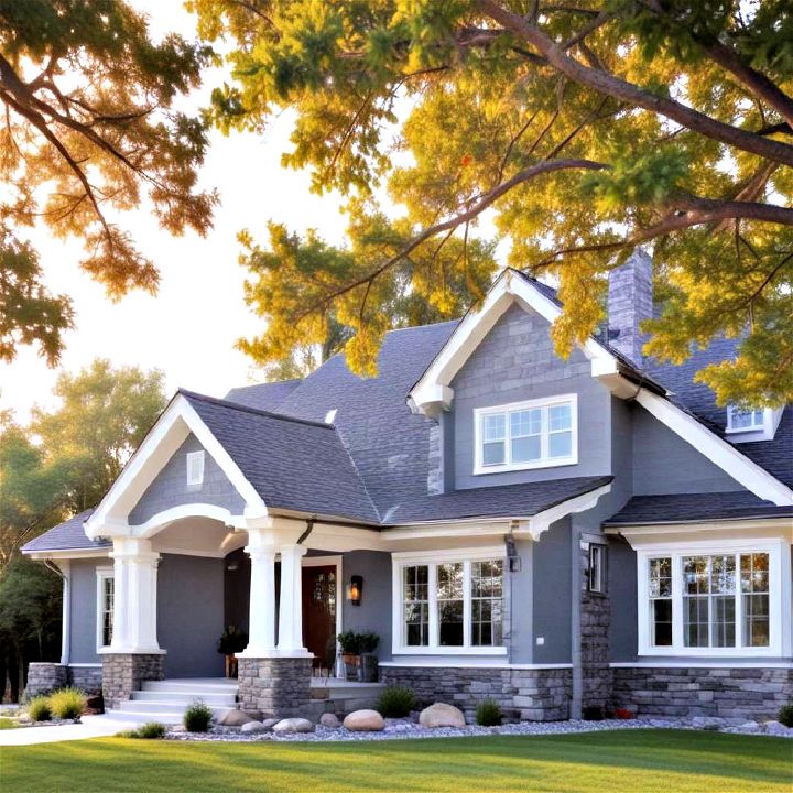 granite rock gray house paint for majestic enduring appeal