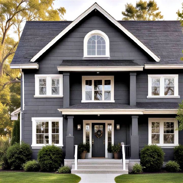 graphite sparkle gray exterior paint for elevating traditional modern homes