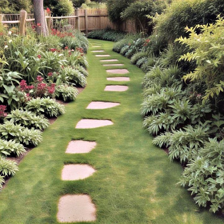grass pathways for expansive garden